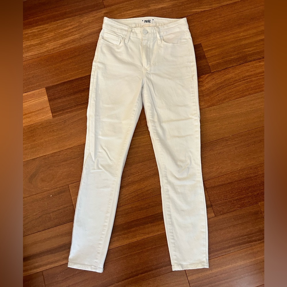 PAIGE Hoxton Crop Crisp White Jeans Women’s Size 24